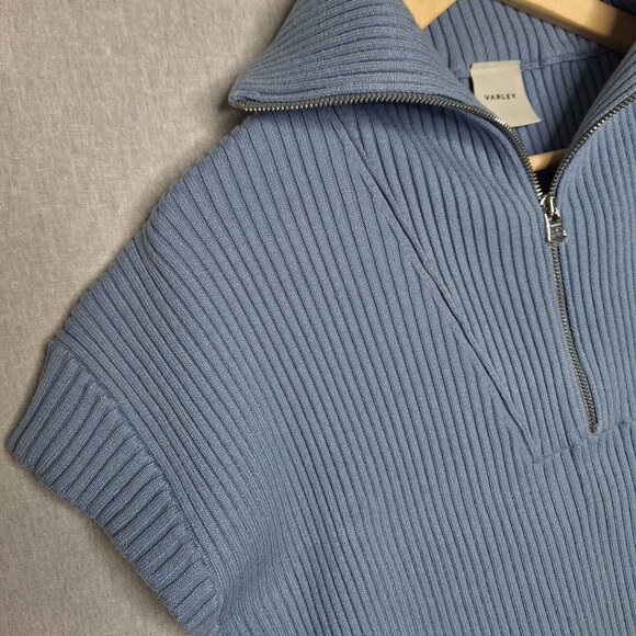 NWOT Varley Rory Half Zip Soft Knit Sweater Size M/L Preppy Tennis core Old Mone - Picture 5 of 8